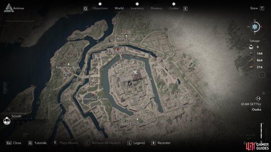 Osaka Castle Legendary Chest location