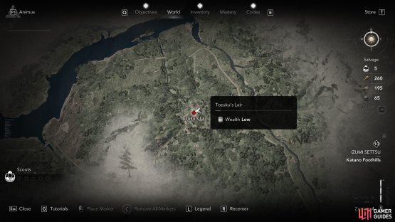 Tozuku&rsquo;s Lair Legendary Chest location