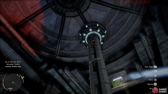 You&rsquo;ll take a POV where you&rsquo;re looking at the ceiling of the cave - move a pillar to some gears and rotate them, using sound cues to know when you&rsquo;re in the right spot.