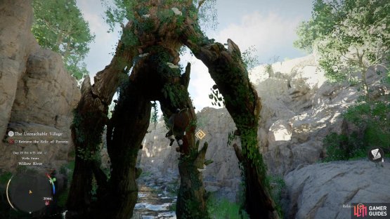 Head east and climb the treant,
