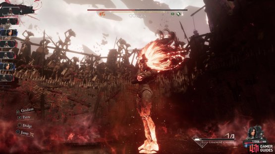 Golgra will become angry and power up around 50% HP.