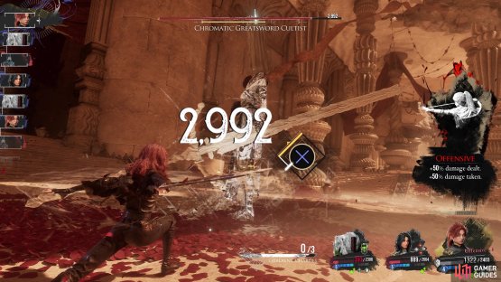 Breaking Rules will shred any shields an enemy may have and award Maelle AP in the process.