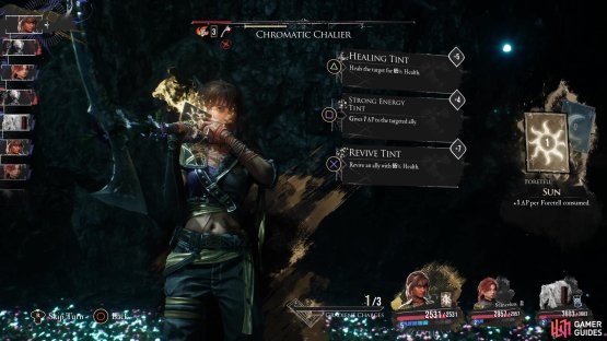 When you&rsquo;re low on AP and don&rsquo;t want to delay several turns to recover it, use an Energy Tint,