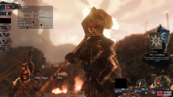 Focused Foretell will place up to 5 Foretell stacks on an enemy, while also giving you a Sun Charge.