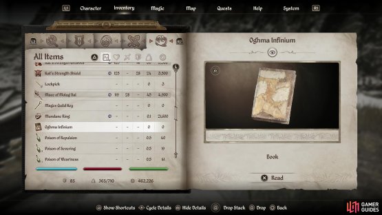 Return with ten souls to Hermaeus Mora to get the Oghma Infinium,