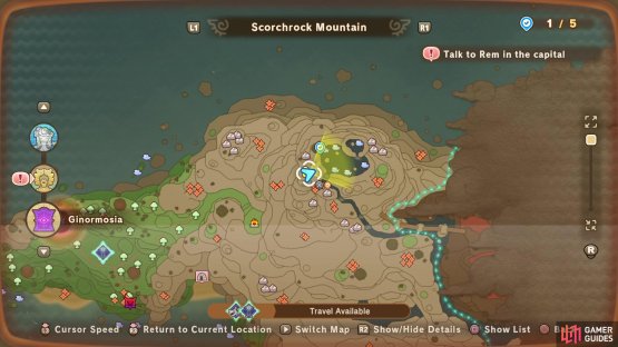 The recipe for the Brush of Time is found in the Scorchrock Mountain region.