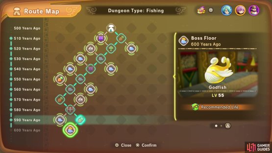 Plant Treasure Groves until you find one with a Godfish boss,