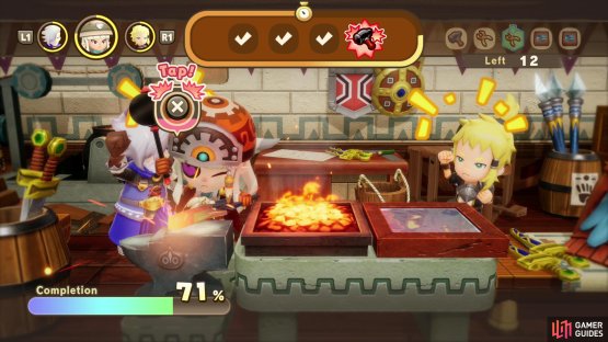Blacksmithing - like all crafting Lives - revolves around the crafting minigame.