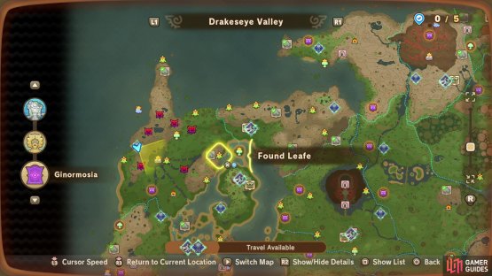 The location of this Leafe on the map.