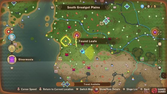 The location of this Leafe on the map.