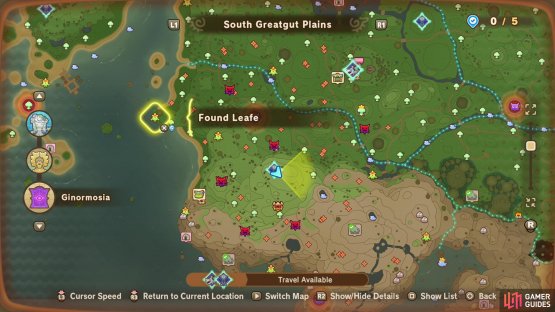 The location of this Leafe on the map.