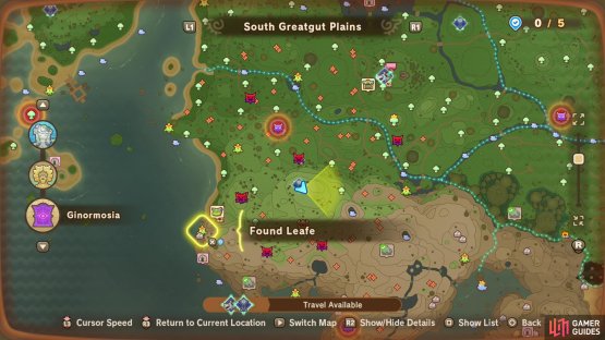 The location of this Leafe on the map.