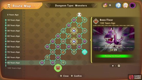 Plant Treasure Grove Saplings until you get a dungeon with a Treasure Grove exclusive boss monster at the end,