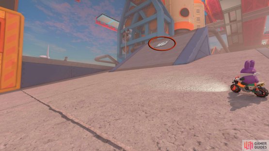 The panel will be on the side of the nearby ramp.