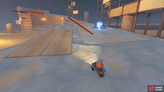 From the last panel, go back to the P Switch and take the upper path to the speed ramp.