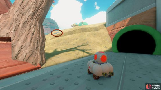 The panel will be on the grass to the left of the warp pipe.