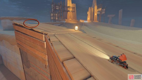 Fly to the southern platform and follow that path to the end for the panel.