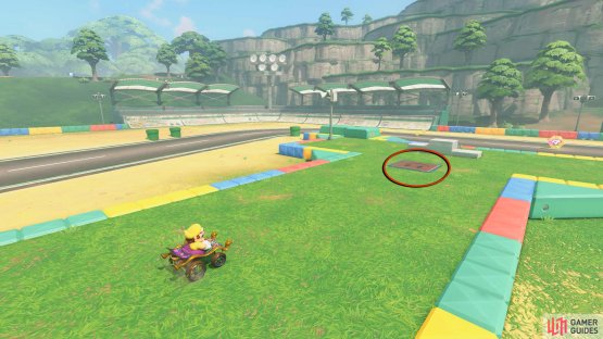 Follow the grassy path to the end to find the panel.