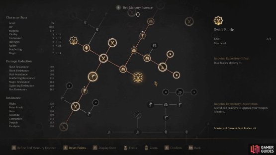 The Swift Blades node will increase the level of all your Dual Blades. These are a priority.