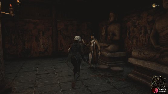 You&rsquo;ll find He Youzai on the first floor, next to the donation box.