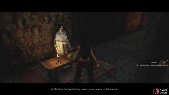Then again at the end of Chapter 3, where she&rsquo;ll hand over a Soul Grass.