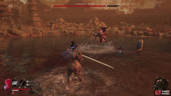Honglan can leap backwards and toss out Kunai.