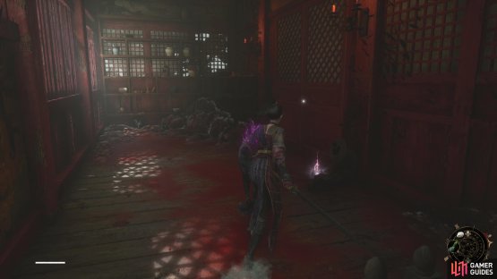 Grab the Bloodstained Letter at the top of Shu Sanctum.