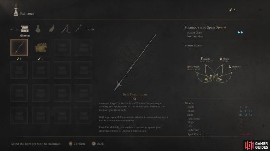 The Steampowered Spear is the main purchase you want to make at the Panda shop.