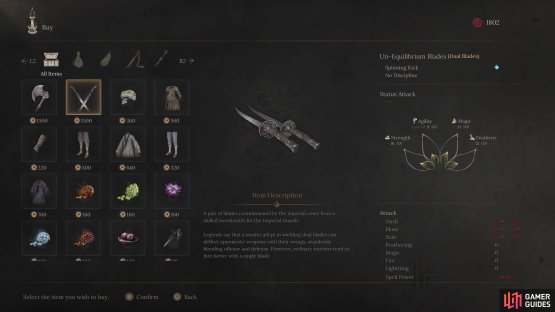 The Un-Equilibriam Blades can be purchased from Wu Gang if you miss them in Worship&rsquo;s Rise.