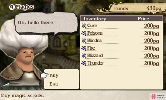 Wherever our heroes go, the monsters always seem to get tougher. Good thing the shops sell weapons and armours to match!