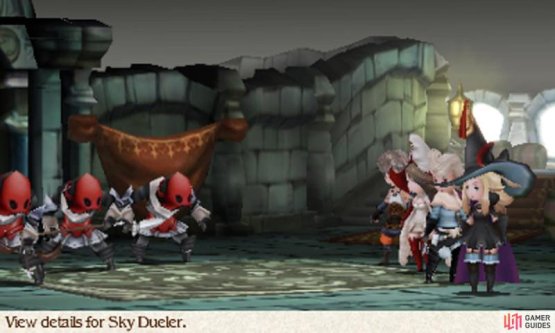 If you&rsquo;ve brought a Black Mage along, Thunder is good against the Sky Knights and Fire is good against their pet beasts.