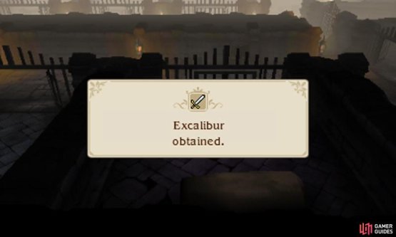 Excalibur is a powerful sword that does Light-element damage. Perfect for foes weak to Light, but watch out for foes strong against it.