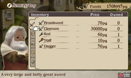 You can steal a Claymore from Braev in Chapter 4, but if you missed that chance you can buy it here.