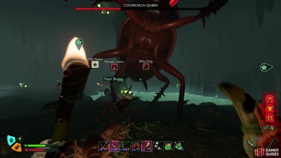 When the boss stands on its hind legs, it will then quickly slam down.  Use this to easily parry. Image via Gamer Guides / Obsidian.