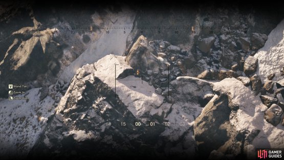 Binoculars will make this GA-KO easier to spot, but once you see it, any weapon should be capable of hitting it.