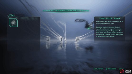 Place the Amine Prism into the drone to close it.