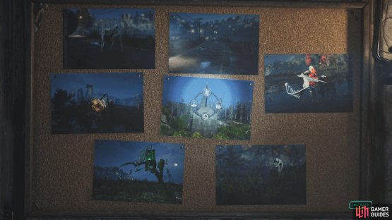 Take a look at the center photo on the Hermit&rsquo;s photo board for a clue on how to complete the puzzle.