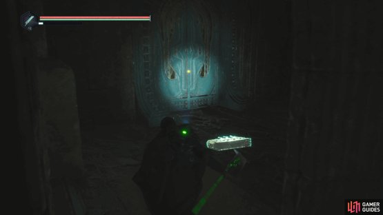Make your way to the top of the Arcas Spire and interact with the door.