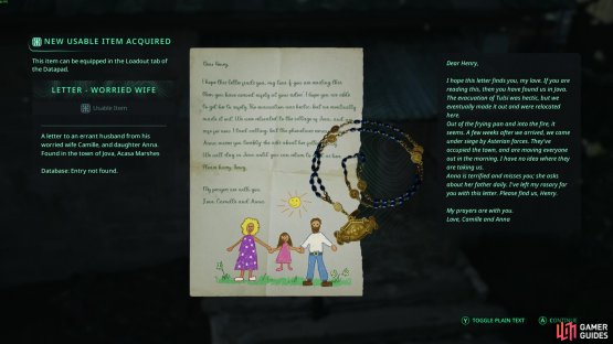 Get this note from the Inn in Jova and give it to the Grieving Father. Image via Gamer Guides / Nacon.