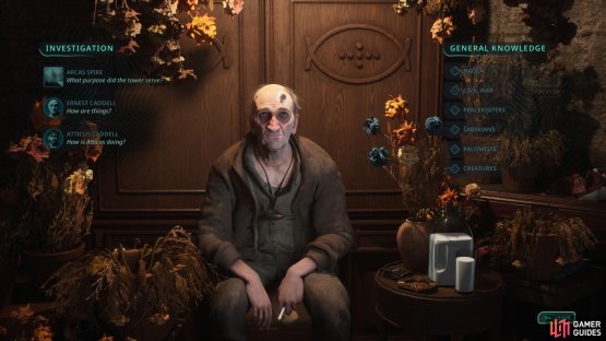 Speak with Ernest Caddell in the basement of the farmhouse for the key to open the gate.