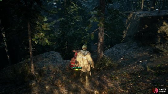 Climb the hill and find the ledge overlooking the camp for the Caddell Family Treasure&rsquo;s Rusted Key. Image via Gamer Guides / Nacon.