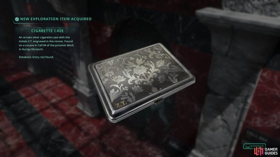Grab the Cigarettes case from the 4th cell in Auriga museum. Now you have a journey to unlock Marastan and the barn girls, if you have not already done so. Image via Gamer Guides / Nacon.
