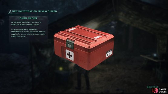 The Medkit will be near the entrance of the tent, on your left.