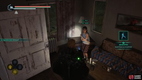 Take the Case to this lady who you need to rescue from the locked barn in Marastan, Image via Gamer Guides / Nacon.