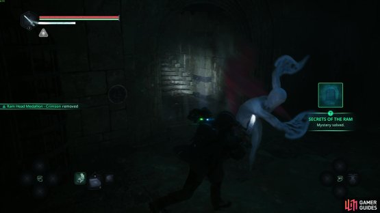 Opening the door completes the Secrets of the Ram. Watch out for the Rage Hollow behind the door though. Image via Gamer Guides / Nacon.