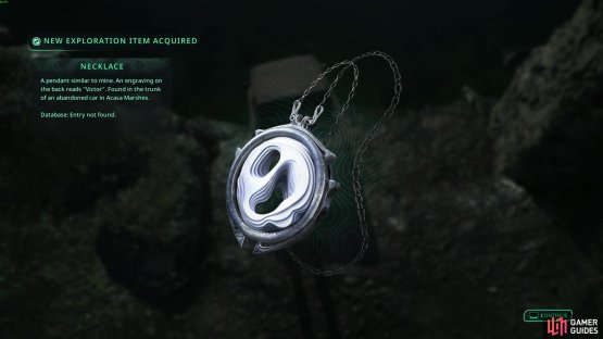 You get the Necklace from the trunk using the keys you get from Vitalis&rsquo; House. Image via Gamer Guides / Nacon.