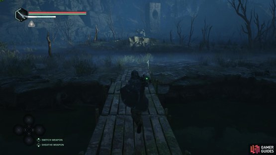 Head southwest from Jova to the Obelisk in the distant marsh. Image via Gamer Guides / Nacon.