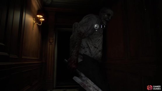 Sneak up on the Chef and inject him. Image via Gamer Guides / Capcom