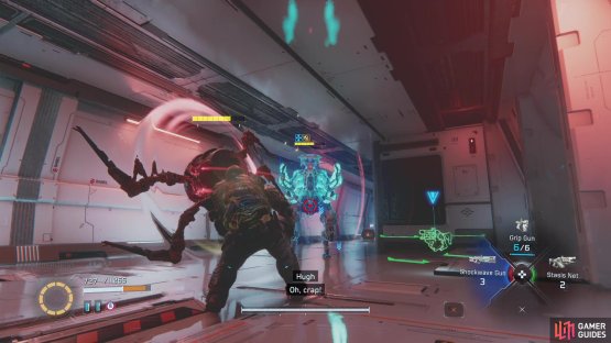 The spinning enemies in the last wave will be a pain to deal with, so take them out first.