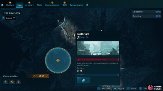 Deathright map location